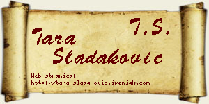 Tara Sladaković vizit kartica